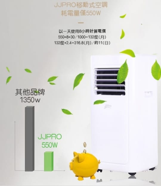 德國JJPRO 7000Btu移動式空調 JPP05