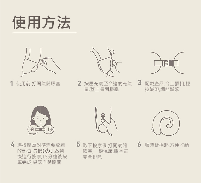 【YUMBO】頸部按摩器 3D按摩頭/充氣按摩枕/U型肩頸按摩/USB充電