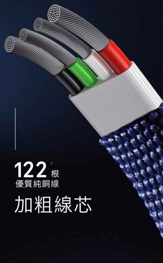 進化版鋅合金三合一手機快充傳輸線