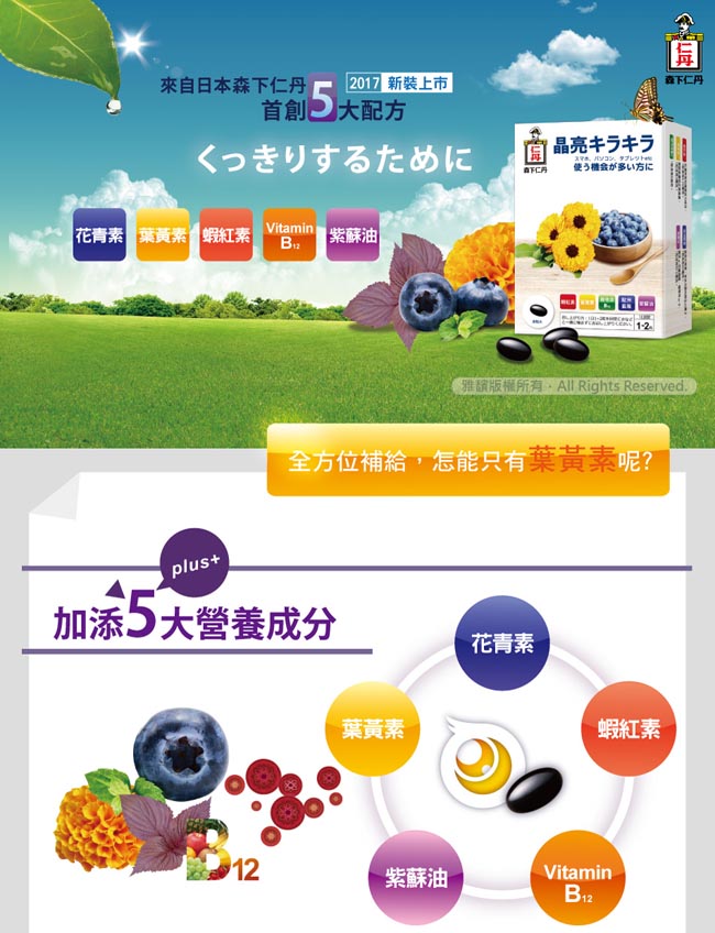 【日本森下仁丹】藍莓膠囊(30顆/盒X3盒)