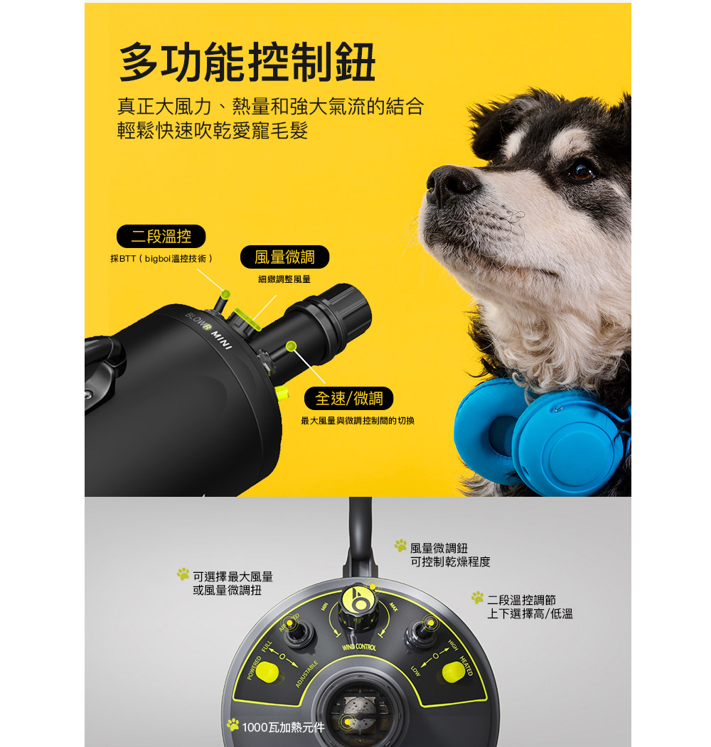 【bigboi】單馬達MINI寵物吹風機/寵物吹水機
