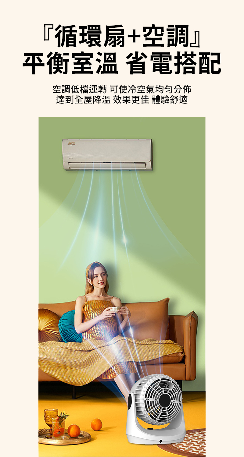 【CY 呈云】6吋節能靜音渦輪對流空氣循環扇 風扇 桌扇 立扇(CY-H05)