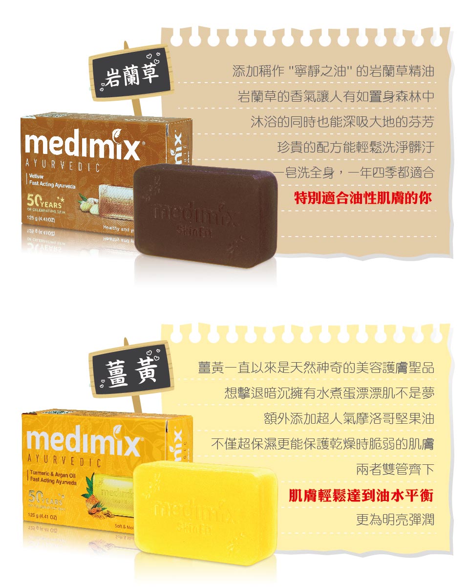       【Medimix】印度皇室藥草浴美肌皂新口味125g/20入(薑黃