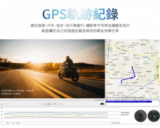 機車雙鏡頭行車紀錄器