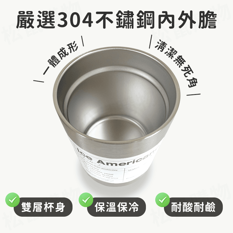 高品質304不鏽鋼隨行杯 (送吸管) 保冰杯 保冷杯 保溫杯 咖啡杯