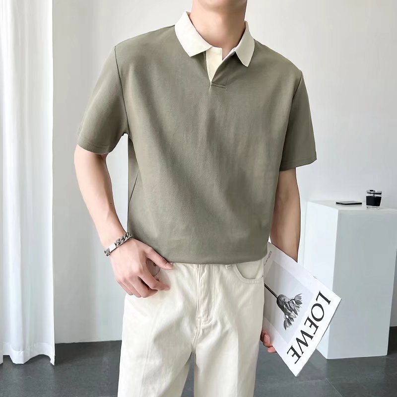 型男透氣舒適百搭網眼冰絲polo衫短袖上衣 3色 M-4XL 