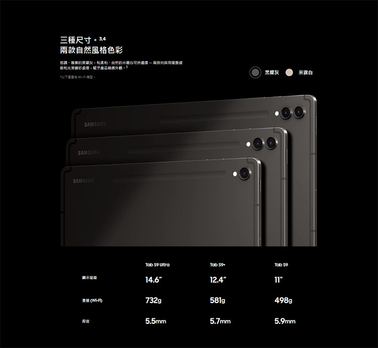 【三星】Galaxy Tab S9 5G(8G 128G) 鍵盤套裝組 贈好禮