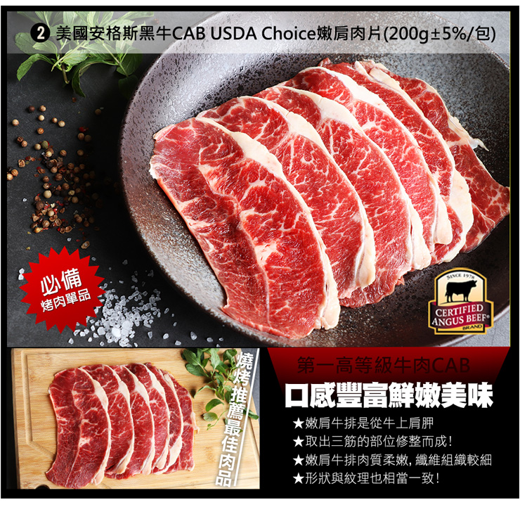 【築地一番鮮】烤肉全牛饗宴(厚切沙朗+嫩肩肉片+嫩肩牛排+翼板牛)