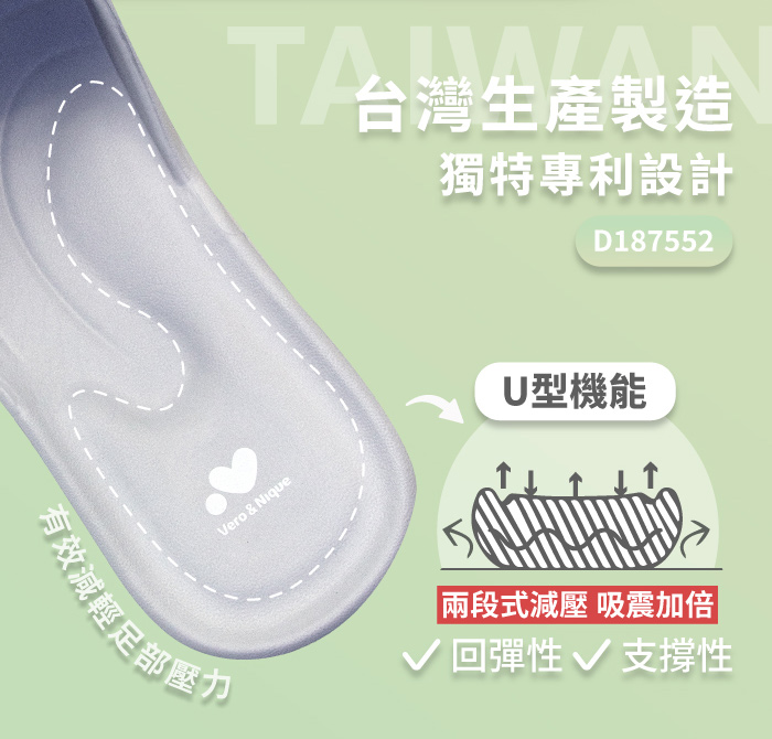 【維諾妮卡】台灣製 SilicStep 矽晶減塑簡約室內拖鞋 ISO認證