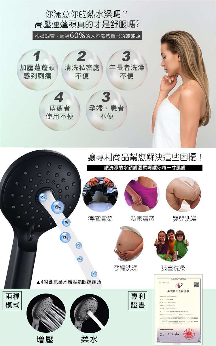 【WIDE VIEW】4吋亞光黑增壓泉眼蓮蓬頭套組(DCH-3010)