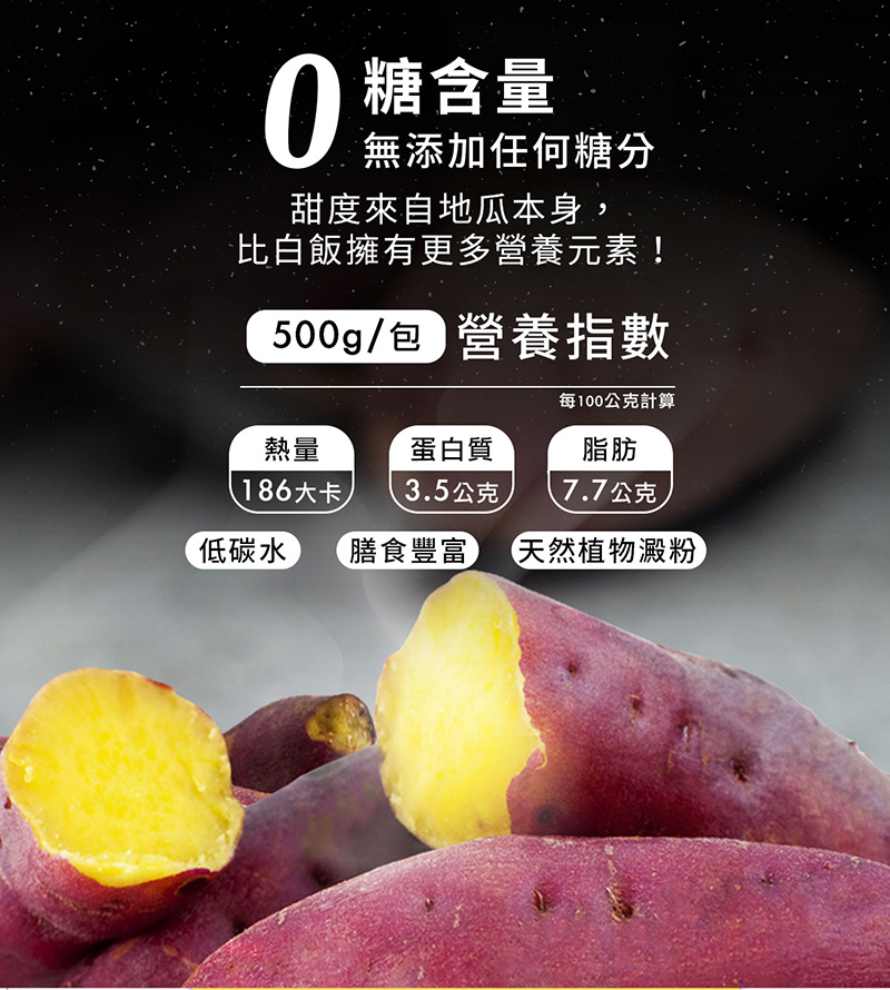 【Lora’s Kitchen】紫金紅皮栗香地瓜500g/包