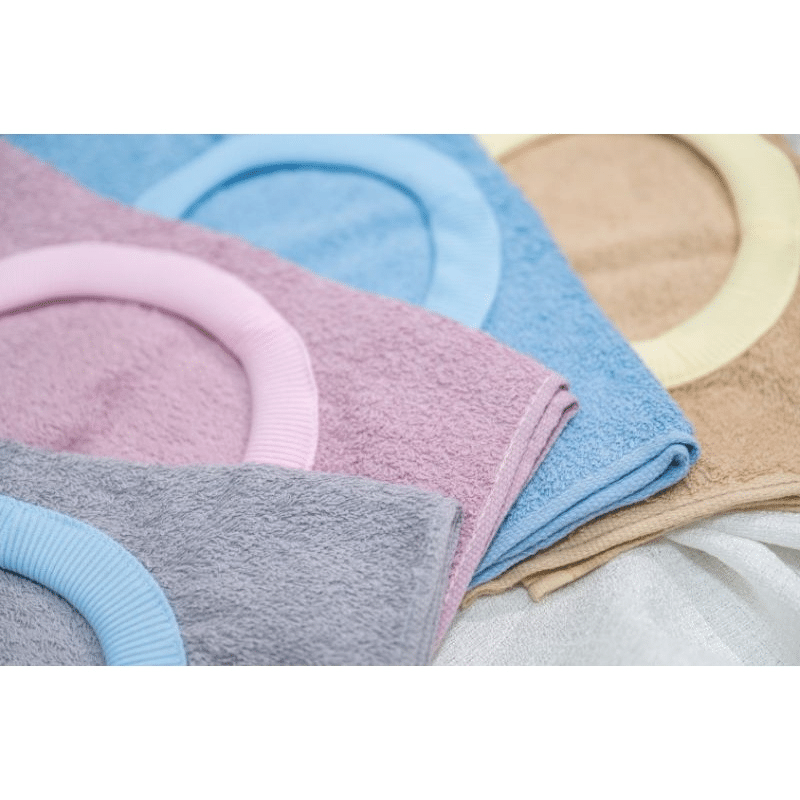 【凱美棉業】MIT台灣製28兩厚實純棉透氣成人圍兜 口水巾 精緻帶緞素色款