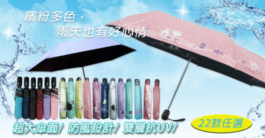 【梁衫伯】抗UV輕量自動開收傘(自動開收傘)