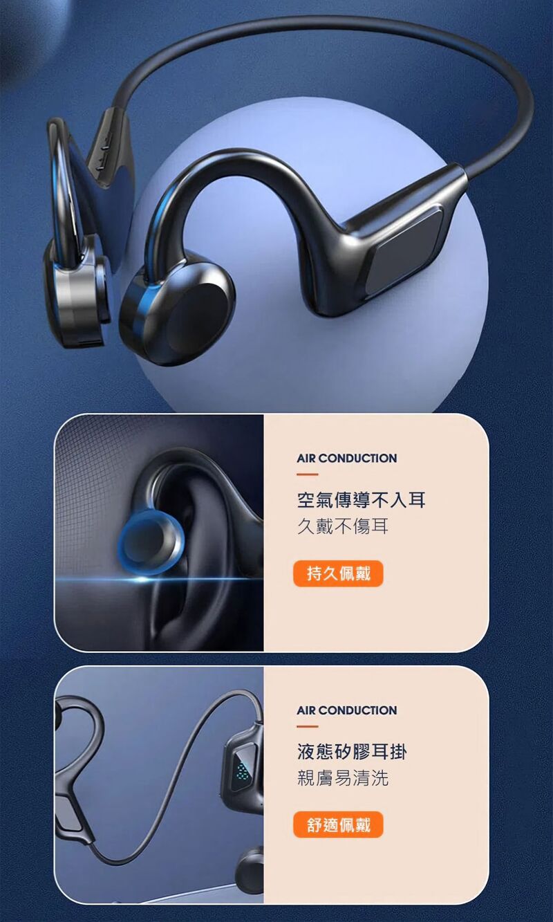 【捍衛者】數顯雙耳骨傳導藍芽耳機 藍牙 可插卡式設計 不用手機就能聽歌