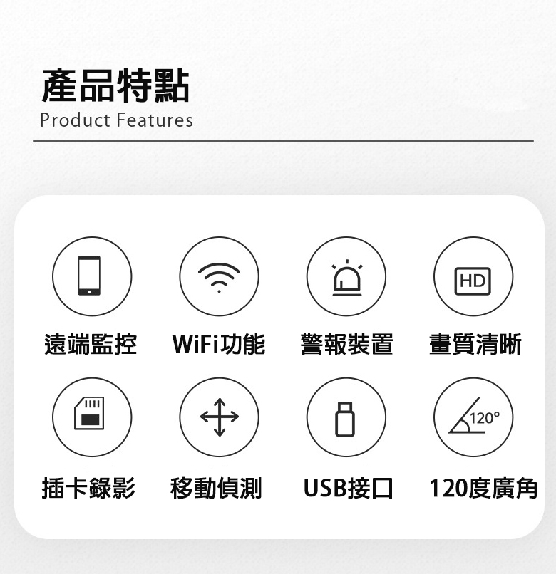 新款迷你4K-USB無線密錄監視器1080p 夜視款