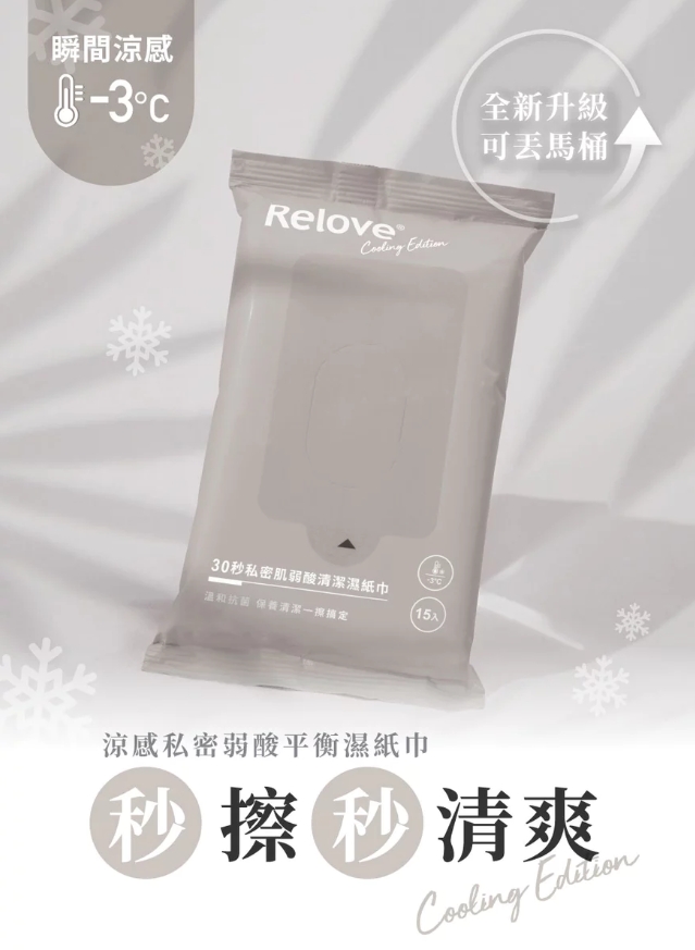【Relove】私密清潔組-30秒私密肌濕紙巾+緊依偎水潤精華