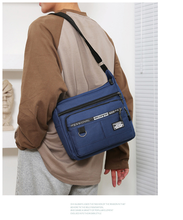 5層大容量多口袋防潑水單肩包 