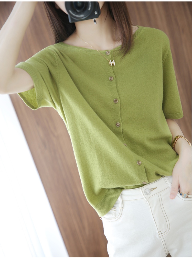 夏季針織女款短袖/V領衣/小香風金邊針織衫/V領拉鍊針織衣