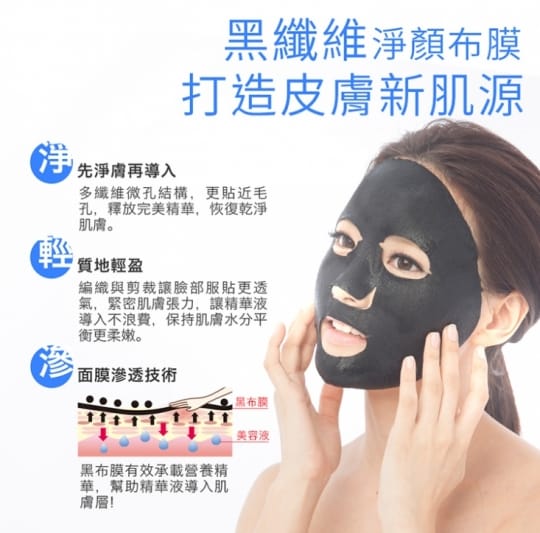 【我的心機】六重玻尿酸黑面膜系列
