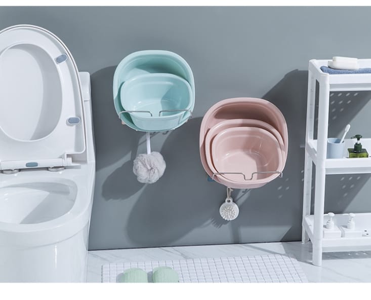 無痕折疊臉盆置物掛勾架 置物架 收納架 儲物架