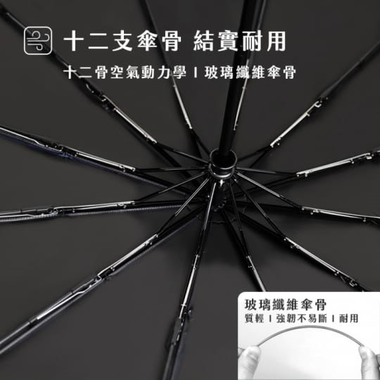 強抗風防曬十二骨傘