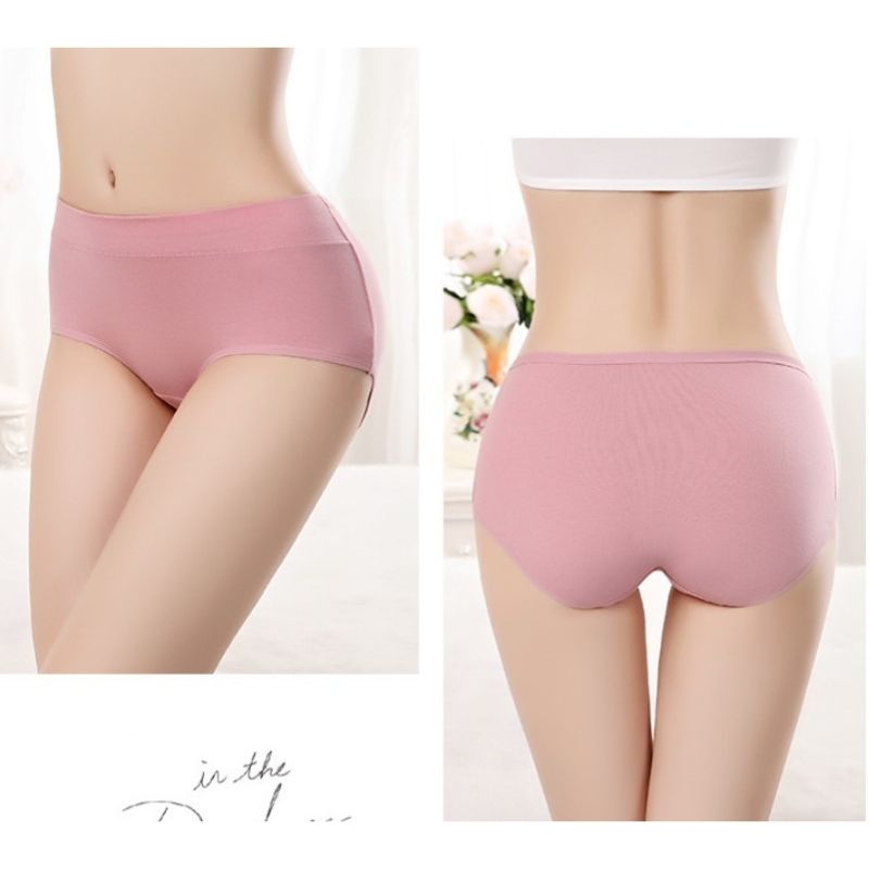 大尺碼親膚透氣舒適中腰棉質內褲 M-3XL 高彈力腰圍