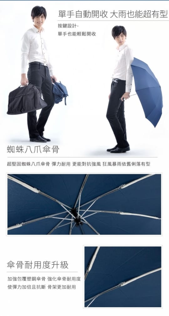 杜邦防水速乾自動開收傘