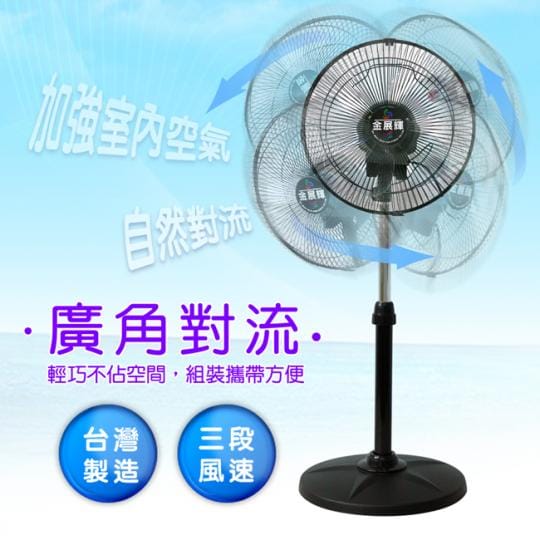 【金展輝】16吋超廣角多功能循環涼風扇