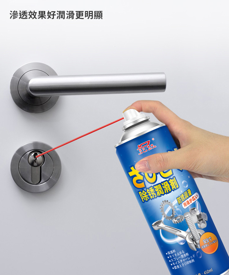           【KCS 嚴選】多功能金屬防銹潤滑劑-3入(門鎖自行車鏈條