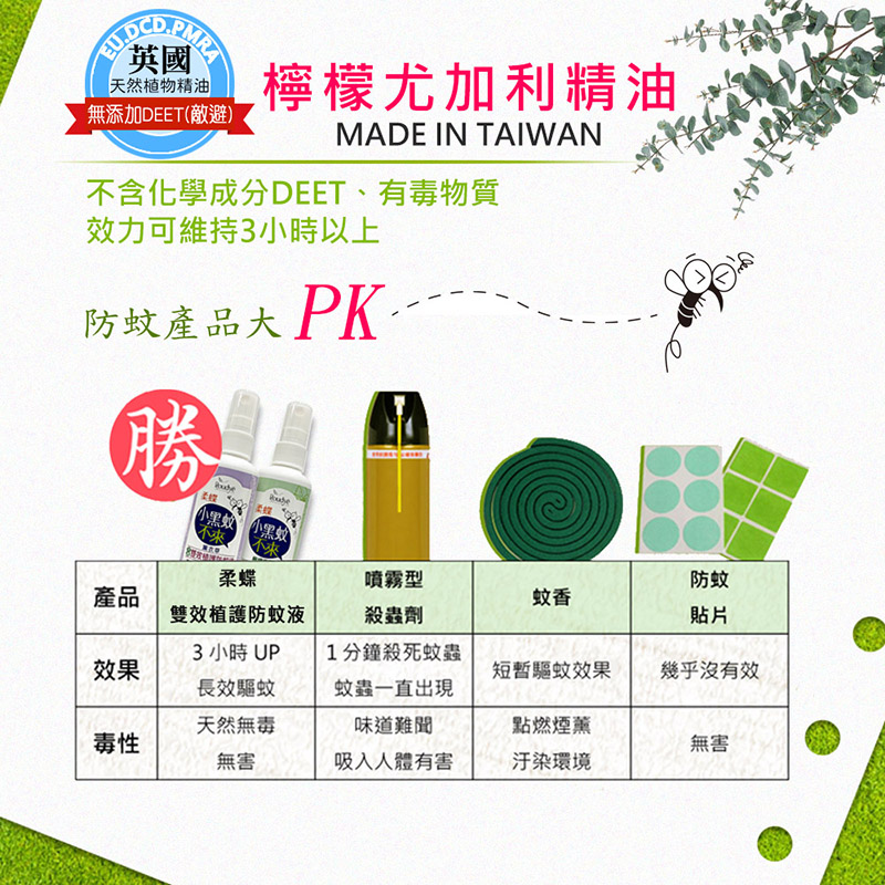 【柔蝶】MIT雙效植護防蚊液100ml 檸檬馬鞭草/薰衣草 天然精油