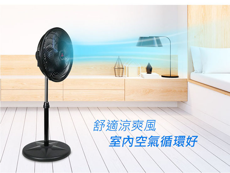  【勳風】集風式14吋立體擺頭電風扇立扇循環扇(HF-B1408)