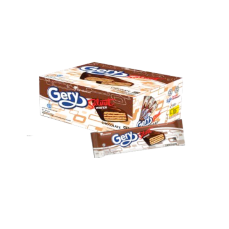 【Gery Saluut】印尼厚醬威化餅(24包/盒) 可可風味／榛果風味