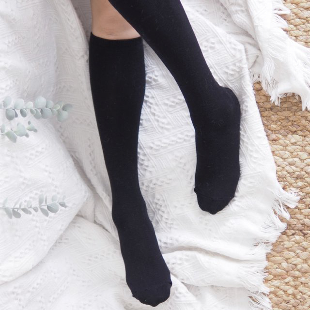 【凱美棉業】MIT台灣製精梳棉膝下中筒襪 素色