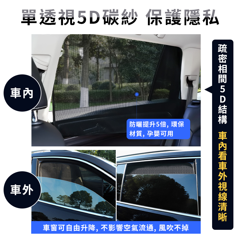 【生活旅行家】加大款車用磁吸遮陽窗簾