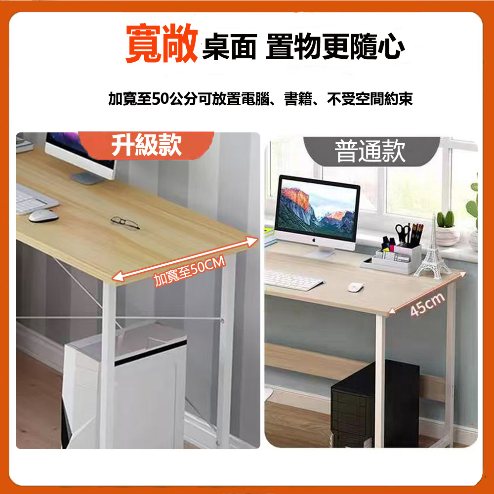 【E家工廠】120公分書桌 電腦桌 側櫃書桌 工作桌  338-KC（白橡木色）