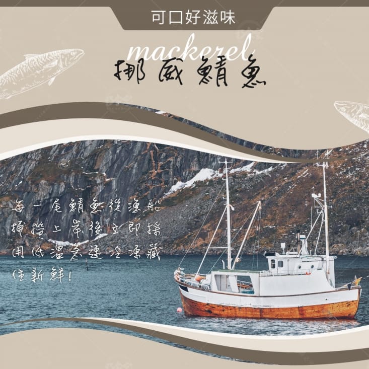 【巧食家】挪威薄鹽鯖魚片190g 挪威鯖魚/海鮮/魚肉/急凍鎖鮮