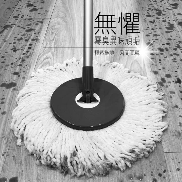 【好神拖】輕巧腳踩旋轉拖把組 (1桶1拖2布) (布盤任選組)適用30坪以下空間
