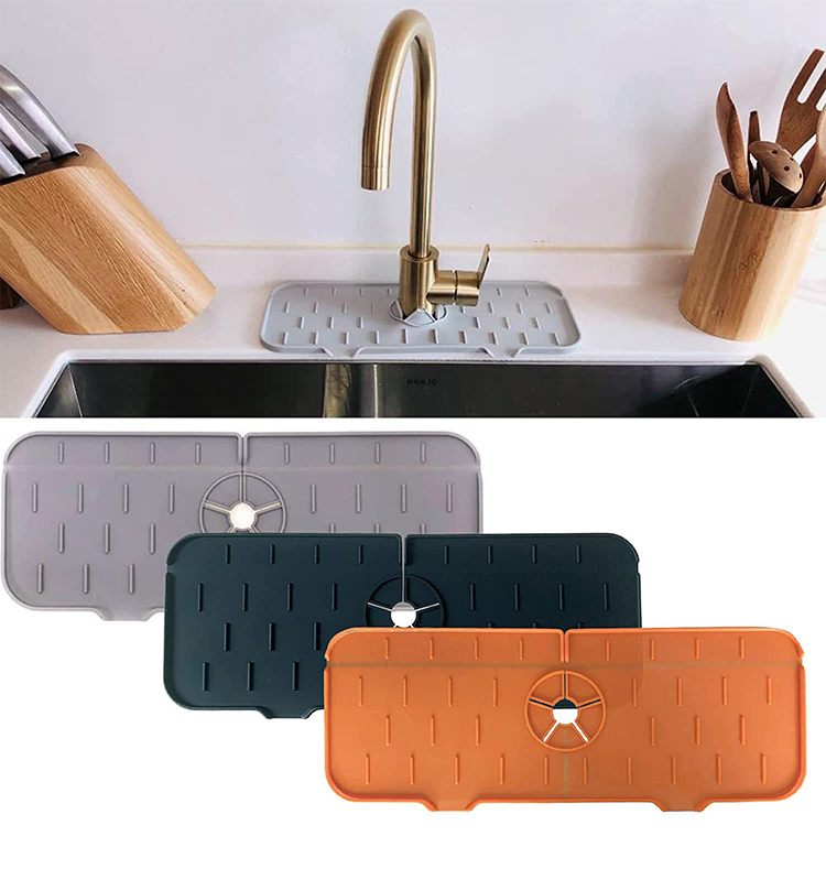 水槽乾燥不潮溼廚房衛浴水龍頭防濺瀝水墊
