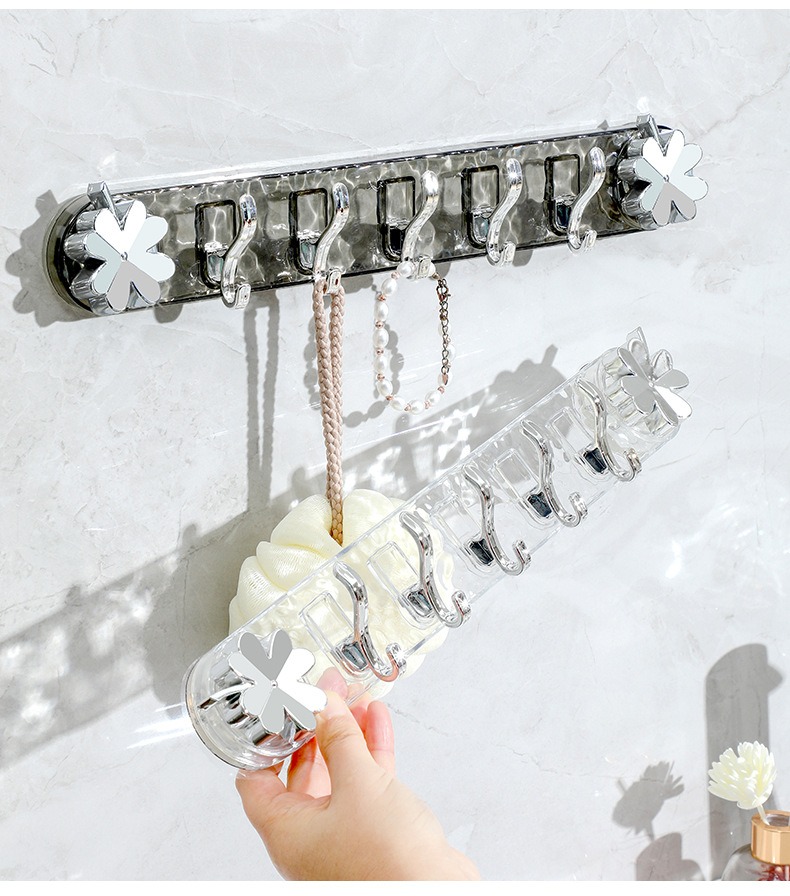 免打孔輕奢旋轉吸盤排勾 無痕 廚房 浴室 收納 衣帽