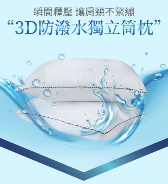 飯店專用防潑水獨立筒枕
