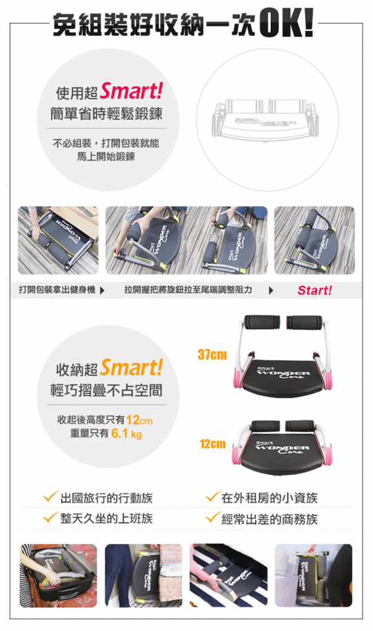 【Wonder Core Smart】全能輕巧健身機