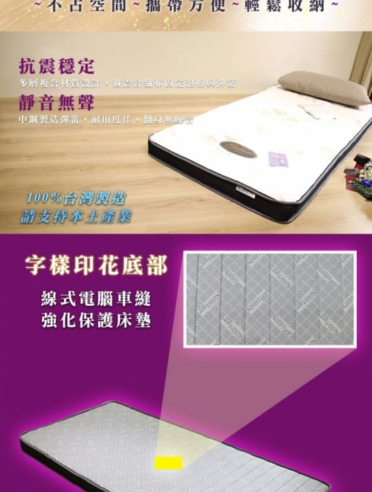 MIT天絲獨立筒彈簧床墊