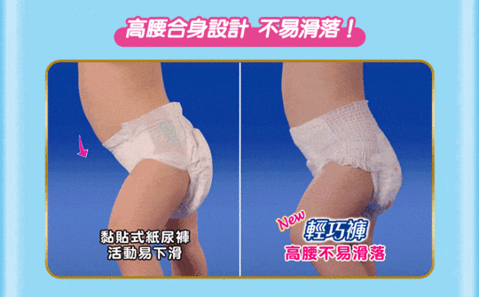【滿意寶寶】瞬潔乾爽輕巧褲 M58片X3包(褲型)