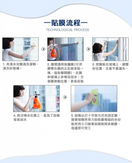 加長防窺隔熱抗UV玻璃貼