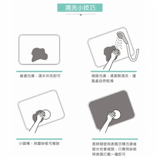 珪藻土速乾腳ㄚ款地墊
