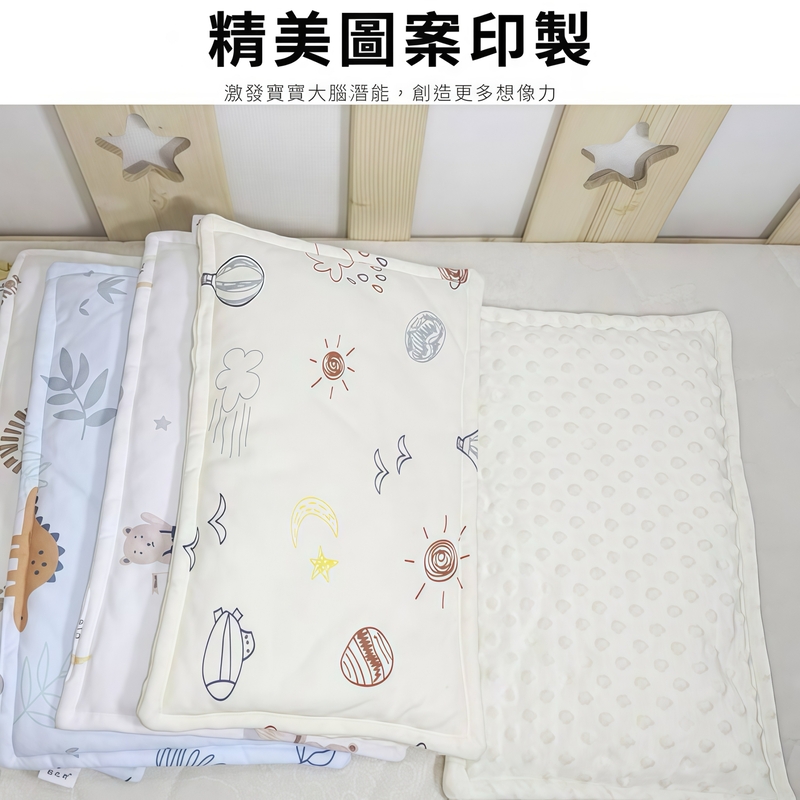 【凱美棉業】純棉磨毛豆豆絨雲片枕 嬰兒枕頭 防吐奶枕 兒童枕頭 豆豆枕