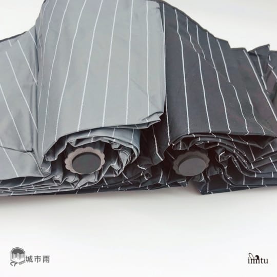 城市雨CTRain Auto系列海軍風自動開收3折黑膠晴雨傘