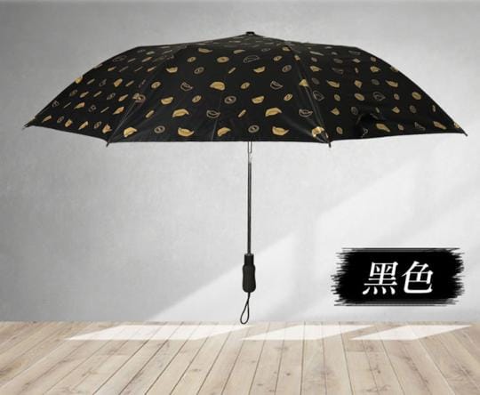 【LISAN】56吋超大傘面黃金印花防風自動傘 (燙金款)