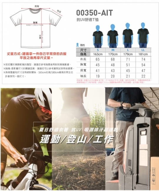 吸濕排汗抗UV舒適涼感衣