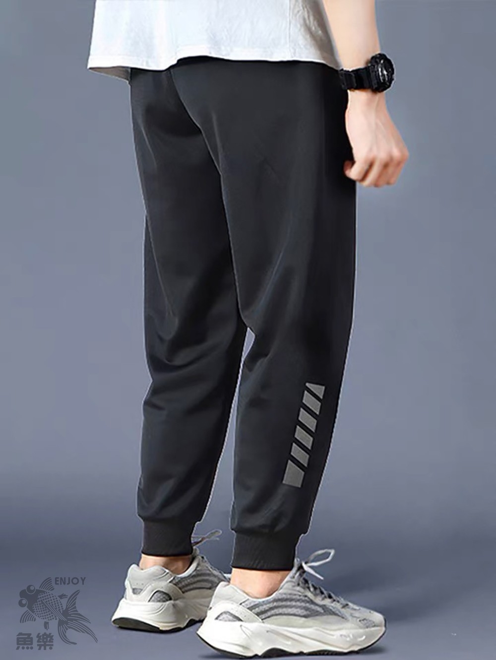 夏日冰絲涼感顯瘦薄款高彈力長褲 休閒褲 運動褲 L-4XL